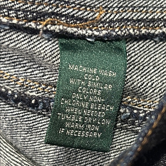 Lauren Jeans Co Ralph Lauren Dark Wash Vintage Utility Cargo Denim Jacket M - Picture 12 of 12